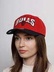 Бейсболка MITCHELL NESS арт. HHSS6638-CBUYYPPPRED1 Chicago Bulls NBA (красный / черный)